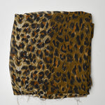 Cheetah Print Chiffon Fabric with Rainbow Sparkles - 60" x 106"