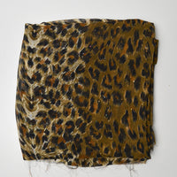 Cheetah Print Chiffon Fabric with Rainbow Sparkles - 60" x 106"