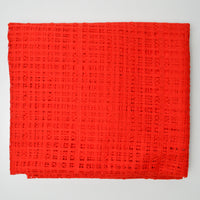 Bright Red Openweave Net Fabric - Two 32" x 62" Pieces