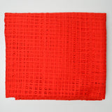 Bright Red Openweave Net Fabric - Two 32" x 62" Pieces