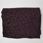 Purple + Gold Textured Chenille Woven Upholstery Fabric - 60" x 60"