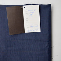 Dark Blue-Gray Herringbone Pinstripes Loro Piana Stardust Super 90's Wool Suiting Fabric - 60" x 104"