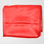 Bright Red Nubby Textured Satin Woven Fabric - 44" x 50"