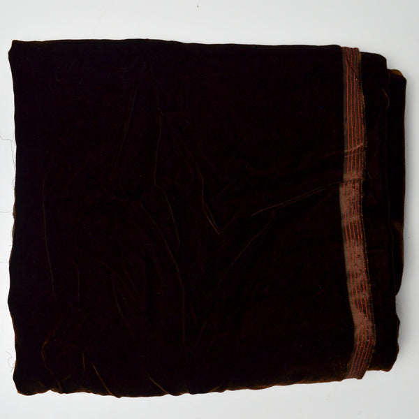 Dark Brown Velvet Fabric - 36" x 40"