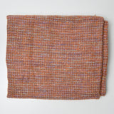 Burnt Orange + Purple Tweed Woven Fabric - 46" x 56"