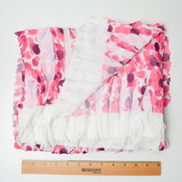 Pink + White Dotted Ruffled Fabric - 50" x 52"