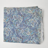 Blue Paisley Quilted Fabric - 41" x 44"