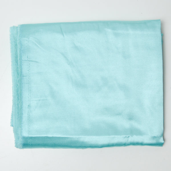 Bright Teal Satin Woven Fabric - 60" x 70"