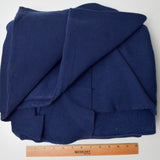 Navy Blue Fleece Backed Knit Fabric - 68" x 90"