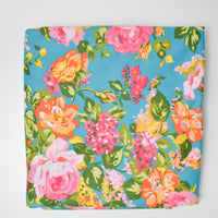 Colorful Floral Print Quilting Weight Woven Fabric - 60" x 120"