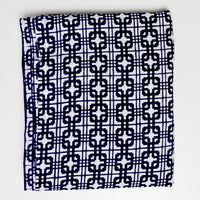 Navy + Indigo Print Woven Fabric - 13" x 132"