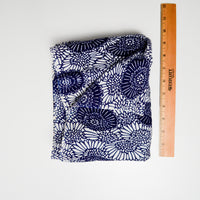 Navy + Indigo Print Floral Woven Fabric - 13" x 212"