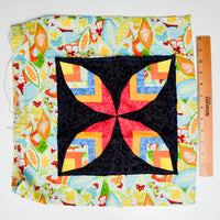 Quilted Large Drawstring Bag - 15" x 16"