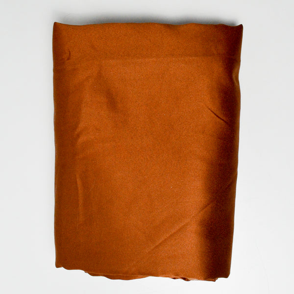 Copper Brown Satin Woven Fabric - 68" x 88"