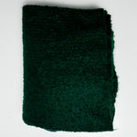 Dark Green Woolly Boucle Woven Fabric - 50" x 56"