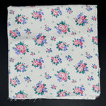 Pink + Purple Floral Twill Woven Medium Weight Woven Fabric - 45" x 52"