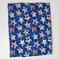 Red White + Blue Star Quilting Weight Woven Fabric - 44" x 80"