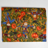 Scarecrows in a Cornfield Quilting Weight Woven Fabric with Gold Details - 44" x 88"