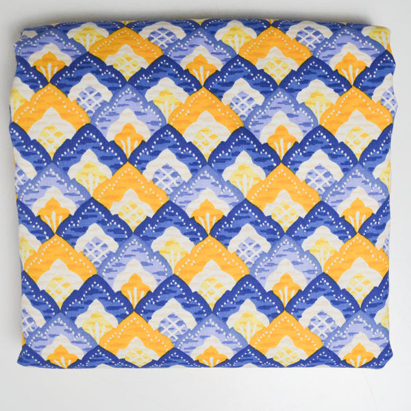 Blue + Yellow Scotchgard Coated Canvas Woven Fabric - 56" x 108"