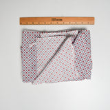 Red + Gray Geometric Print Shirt Weight Woven Fabric - 36" x 108"