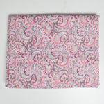 Pink + Purple Paisley Quilting Weight Woven Fabric - 44" x 90"