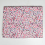 Pink + Purple Paisley Quilting Weight Woven Fabric - 44" x 90"