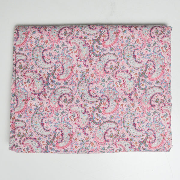 Pink + Purple Paisley Quilting Weight Woven Fabric - 44" x 90"