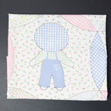 Pastel Sunbonnet Sue Quilt Print Woven Fabric - 46" x 56"