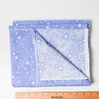 Blue + White Star Print Quilting Weight Woven Fabric - 44" x 108"