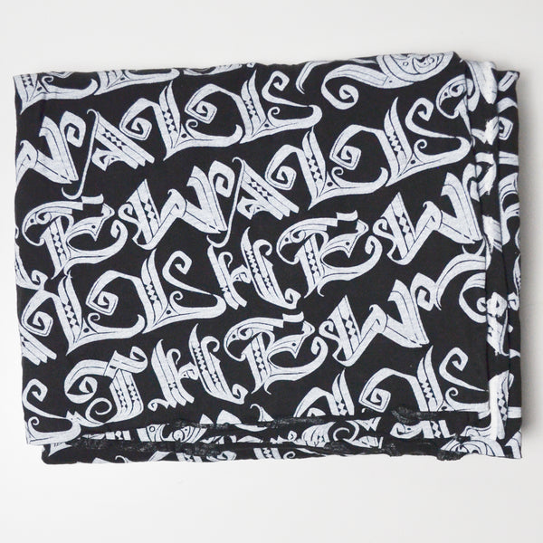 Black + White "Off the Wall" Screen Printed Knit Fabric - 54" x 70"