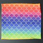 Rainbow Scalloped Spandex Stretch Knit Fabric - 38" x 62"