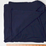 Navy Blue Cotton Blend Stretch Knit Fabric - 50" x 58"