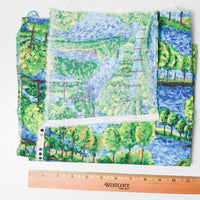 Landscape Painting Quilting Weight Woven Fabric - 44" x 35"