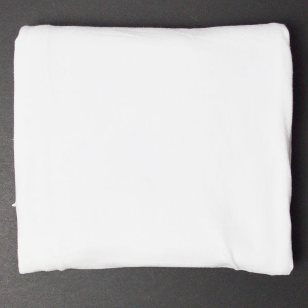 White Cotton Blend Knit Fabric - 34" x 60"