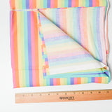 Rainbow Striped Quilting Weight Woven Fabric - 44" x 55"