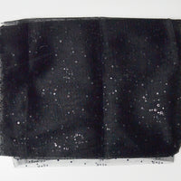 Black Sequined Tulle Fabric - 62" x 74"