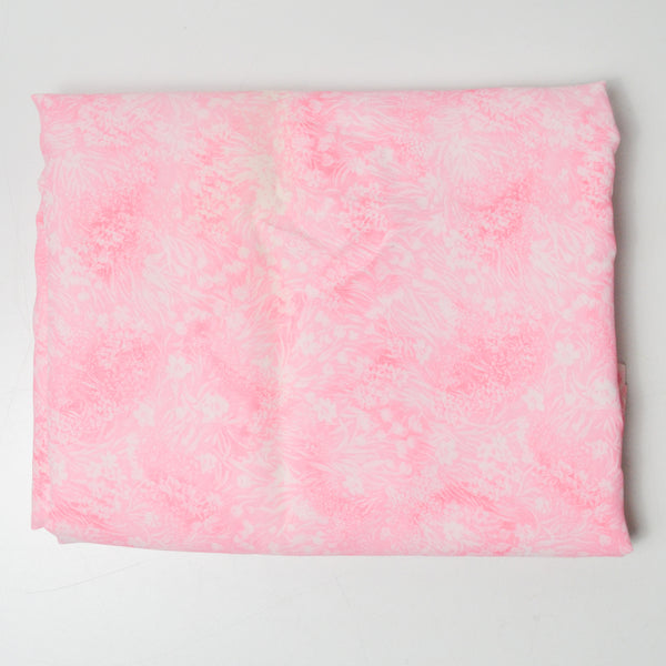 Pink Floral Print Polyester Woven Fabric - 44" x 160"