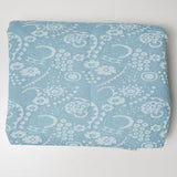 Green + Blue Jacquard Knit Fabric - 66" x 88"