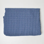 Puckered Gingham Cornflower Blue Semi-Sheer Woven Fabric - 60" x 76"