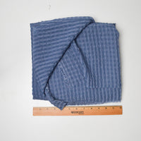 Puckered Gingham Cornflower Blue Semi-Sheer Woven Fabric - 60" x 76"