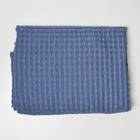 Puckered Gingham Cornflower Blue Semi-Sheer Woven Fabric - 60" x 76"