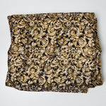 Gold Metallic + Black Brocade Woven Fabric - 44" x 56"