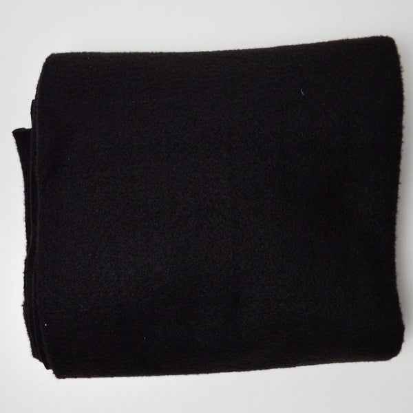 Black Thick Fleece Fabric - 48" x 60"