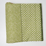 Green Patterned Fabric Curtain with Velcro Edge - 29" x 72"