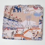 Baseball Print Quilting Weight Woven Fabric - 42" x 70"