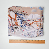 Baseball Print Quilting Weight Woven Fabric - 42" x 70"