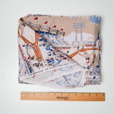 Baseball Print Quilting Weight Woven Fabric - 42" x 70"