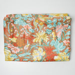 Brown + Colorful Floral Print Scotchgard-Coated V & A Reproduction Woven Fabric - 58" x 120"
