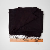 Dark Brown Floral Damask Woven Fabric - 68" x 68"