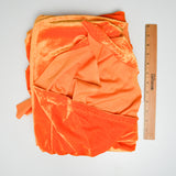 Orange Stretch Velvet Fabric - 50" x 60" + Scraps